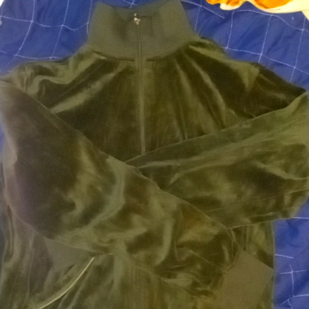 Velvet green Kirsten track jacket